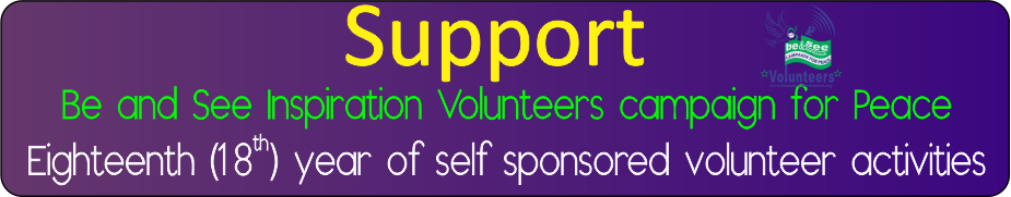 Support Be and See Inspiration Volunteers campaign for Peace